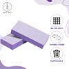 50 Ct Slim Purple Buffer Set (80/100 Grit) + 60 Pairs Disposable Anti-Slip Pedicure EVA Slippers Spa Party Pack view 4