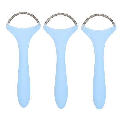 3Pcs Spring Facial Hair Remover for Women, Long Handle Stainless Steel Gentle Spring Facial Threading Epilator Coil
