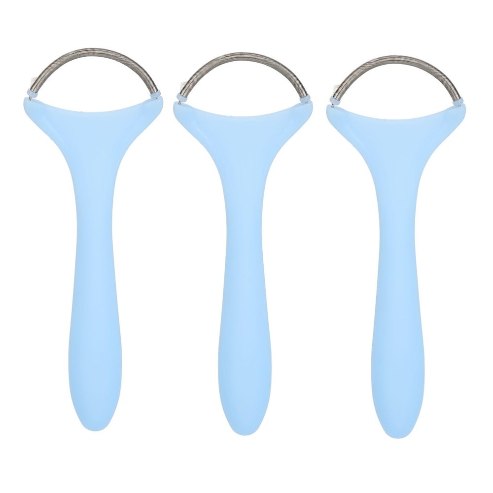 3Pcs Spring Facial Hair Remover for Women, Long Handle Stainless Steel Gentle Spring Facial Threading Epilator Coil