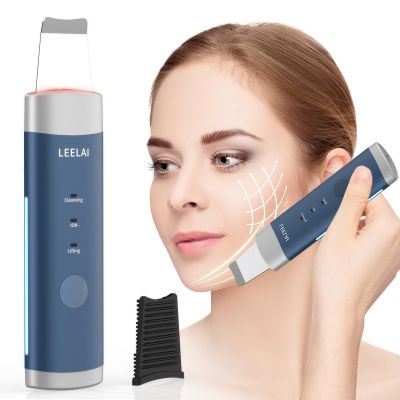 LEELAI Skin Scrubber Face Spatula Skin Spatula Pore Cleaner Blackhead Remover Tools for Facial Deep Cleansing-3 Modes