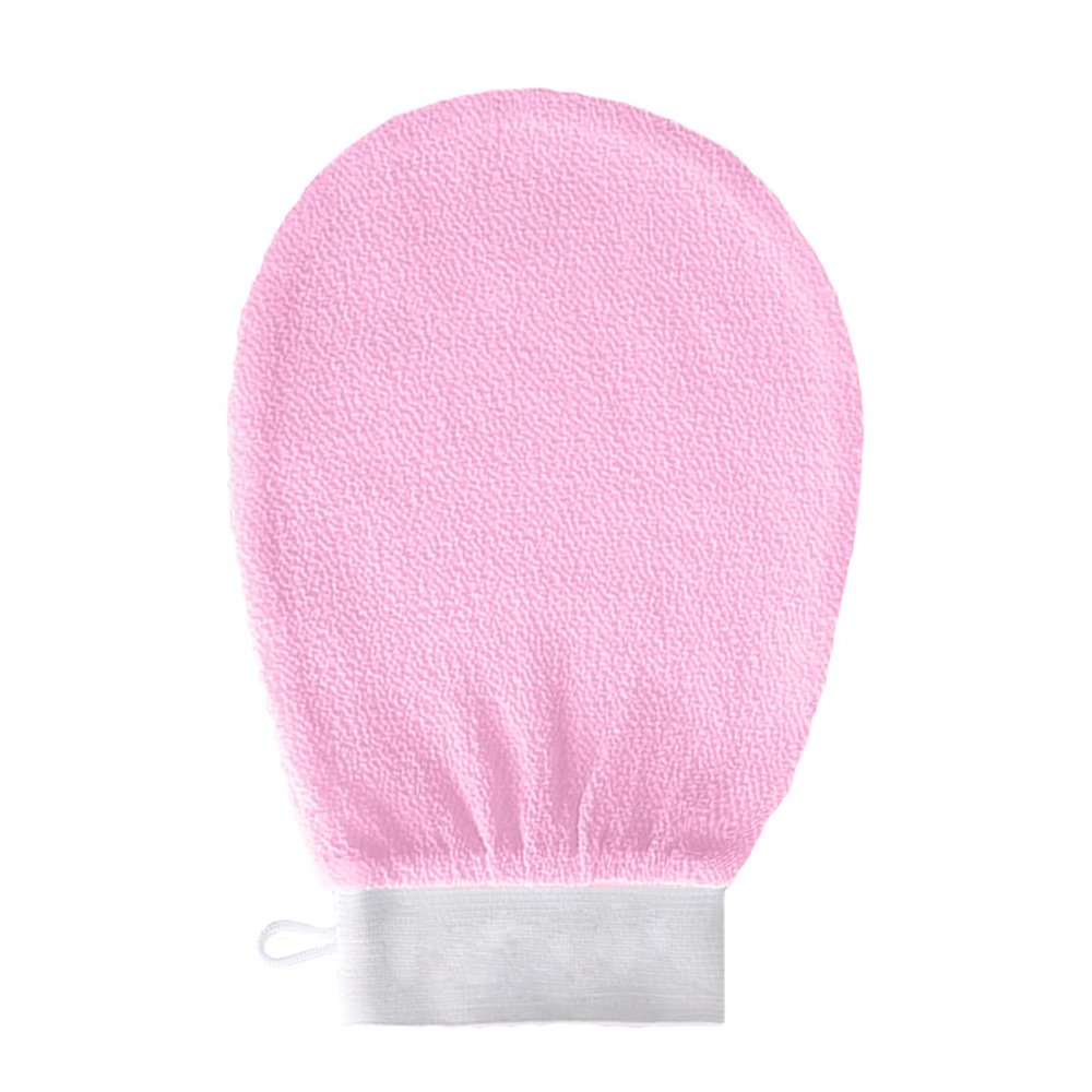 Hisocute Glove Moroccan Kessa Scrub Gloves Premium Scrub Wash Mitt Body Skincare At Home Shower Bath Massage Mitt, Pink