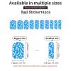 WUXEKZO Funny Teeth Nail Stickers - 5 PCS, Full Wrap Nail Art Designs Sticker DIY Nail Art Decor for Women, Pattern 318 view 2