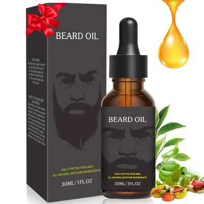 Beard Growth Oil for Men - Beard Conditioner Oil Rich in JOJOBA Oil & Sweet Almond Oil Multiple Natural Extracts - Beard Softener and Care-Strengthens & Moisturizes Beard (1 Fl Oz, Green Tea)