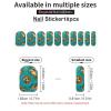 WUXEKZO Full Wrap Nail Art Stickers DIY Nail Art Designs for Women Fingernail Decorations Nail Art Accessories (Set of 5 Cute Lovely Otters Nail Sticker Nail Decals), Pattern 632 view 2