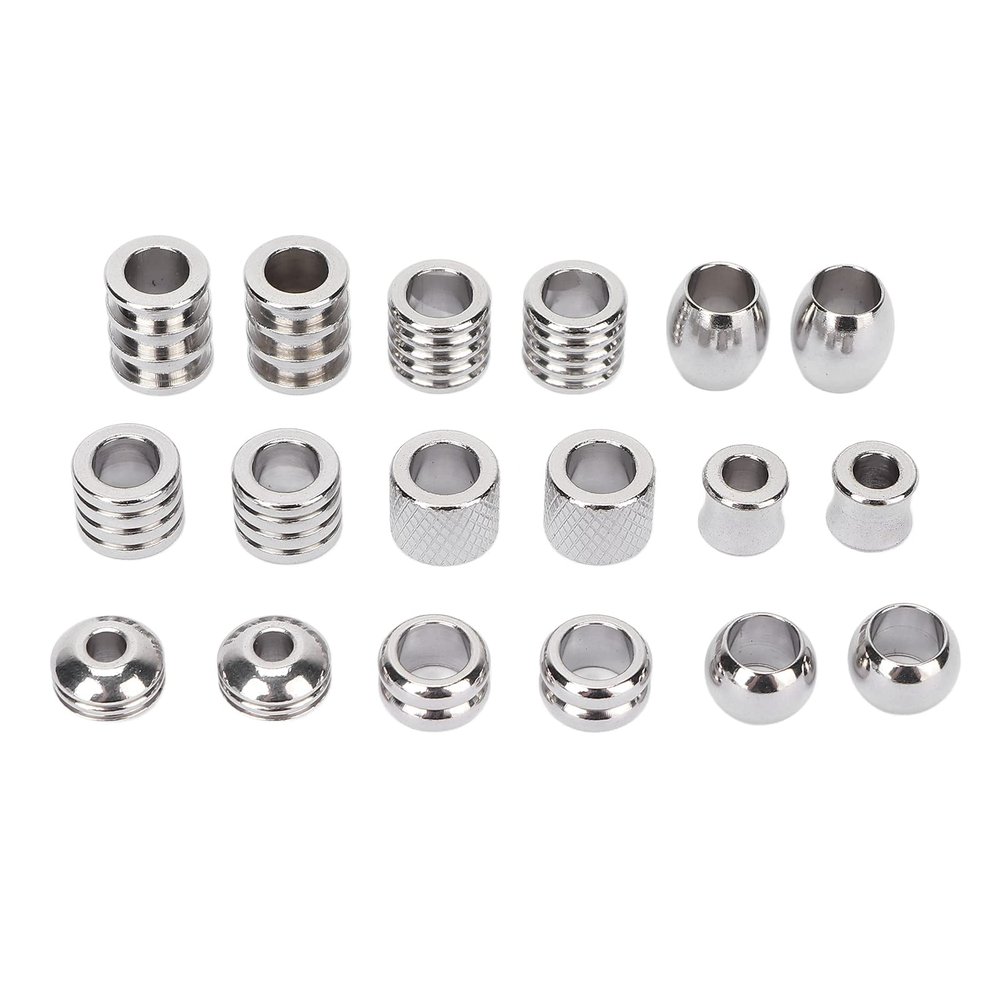 Chazcool Viking Beard and Hair Beads for Men - 18pcs Stainless Steel Ties and Beard Beads