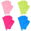 4 Pairs Bath Exfoliating Gloves Scrub, Double Sided Bath Mitts Scrubs for Shower, Exfoliating Shower Mitt Body Scrubber Glove, Bathing Accessories for Bath, Spa (Rose, Glass Green, Pink, Blue) view 1