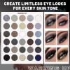 Black Grey Eyeshadow Makeup Palette + 15 Brushes Set, 86 Colors Matte Glitter Highly Pigmented Long Lasting Eye shadow, Blush, Contour, Highlighter All in One Make Up Kit for Halloween & Daily Use view 3