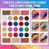 Black Grey Eyeshadow Makeup Palette + 15 Brushes Set, 86 Colors Matte Glitter Highly Pigmented Long Lasting Eye shadow, Blush, Contour, Highlighter All in One Make Up Kit for Halloween & Daily Use view 4