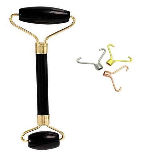 Blessfull Healing Black Tourmaline Gua Sha SPA Jade Massage Roller Massager Eye Face Neck Facial Relaxation Slimming Tool