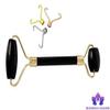 Blessfull Healing Black Tourmaline Gua Sha SPA Jade Massage Roller Massager Eye Face Neck Facial Relaxation Slimming Tool view 2