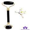 Blessfull Healing Black Tourmaline Gua Sha SPA Jade Massage Roller Massager Eye Face Neck Facial Relaxation Slimming Tool view 3