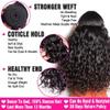Yavida Water Wave Human Hair Bundles Wet and Wavy Bundles Human Hair Brazilian Unprocessed Remy Hair Water Wave Weave Extensions 16 18 20 Inch Natural Black view 2