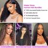 Yavida Water Wave Human Hair Bundles Wet and Wavy Bundles Human Hair Brazilian Unprocessed Remy Hair Water Wave Weave Extensions 16 18 20 Inch Natural Black view 4