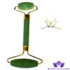 Blessfull Healing Green Aventurine Gua Sha SPA Jade Massage Roller Massager Eye Face Neck Facial Relaxation Slimming Tool view 3