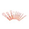 10pcs Portable Pink Handle Makeup Brush Pink Mini Makeup Brush Set Soft Waterproof Mini Synthetic Makeup Brush for Wedding Christmas Cosmetic Tool Kit for Beginner view 1