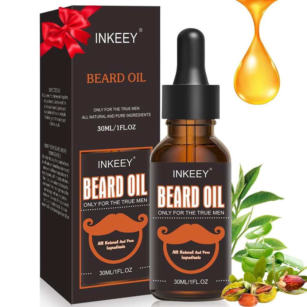 Beard Growth Oil for Men - Beard Conditioner Oil Rich in JOJOBA Oil & Sweet Almond Oil Multiple Natural Extracts - Beard Softener and Care-Strengthens & Moisturizes Beard (1 Fl Oz, Gulong)
