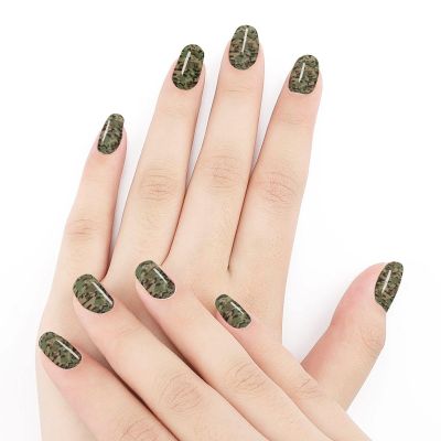 WUXEKZO Cool Camo Military Camouflage Art Nail Stickers Art - 5 PCS, Waterproof Membrane Nail Decals Nail Decals Nail Decorations for Women Girls, Pattern 902