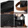 Wedama Toiletry Bag for Men, PU Leather Travel Toiletry Bag with Electronic Organizer Bag Hanging Travel Shaving Bag for Toiletries, Waterproof Dopp Kit for Business Trips Swim Camping, Black&Brown view 3