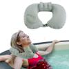 MABOZOO U-Shaped Hot Bathtub Pillow,Inflatable Spa Pillows for Hot Tub with Adjustable Button for Shower, Neck Support Headrest & Leg Pillow for Relaxation Spa Soak in Bathtub view 1