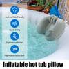 MABOZOO U-Shaped Hot Bathtub Pillow,Inflatable Spa Pillows for Hot Tub with Adjustable Button for Shower, Neck Support Headrest & Leg Pillow for Relaxation Spa Soak in Bathtub view 3