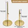 CHADWICK Mannequin Head Stand for Mannequin Head Adjustable Wig Head Stand Metal Pedestal Stand with Non-Slip Base Round Base Stand Mannquine Head Bracket Wig Hat Stand Accessory, Stainless Steel view 3