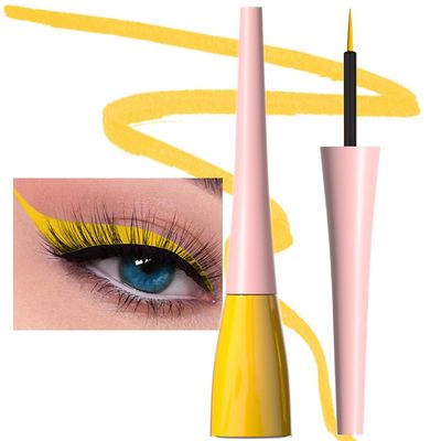 evpct 1Pcs Yellow Liquid Eyeliner Makeup Waterproof Yellow Eye Liners for Women, Eyes Wing Eyeliner Stamps Shapes Colored Eyeliner delineador de ojos a prueba de agua contra el agua blanco para ojos
