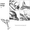 CALLARON Dolphin-shaped Hair Clips for Women and Girls Elegant Non- Accessories for Thin Hair for Everyday Use and Special Occasions Silver view 3