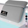 GORILLA GRIP Bath Pillow for Tub, Improved Suction Cups, Luxury Bathtub Pillows, Headrest for Neck and Back Support, Relaxing Home Spa, Hot Tubs and Bathroom Essentials, Gifts for Women, 2 Panel Gray view 1