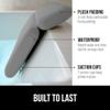 GORILLA GRIP Bath Pillow for Tub, Improved Suction Cups, Luxury Bathtub Pillows, Headrest for Neck and Back Support, Relaxing Home Spa, Hot Tubs and Bathroom Essentials, Gifts for Women, 2 Panel Gray view 2
