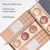 Geller's Greatest Lift-n-Glow Palette - Tahitian Glow, Pink Grapefruit, Toasted Coconut + Retractable Angled Kabuki Brush view 3