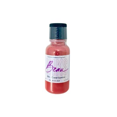 Professional Lip Pigment for Permanent Makeup (15ml) - Coral Sunrise Permanent Lip Stain - Earthy Pink Permanent Lipstick Pigment for Lip Tattoo or Liner - PMU Supplies for Stunning Lip Makeup