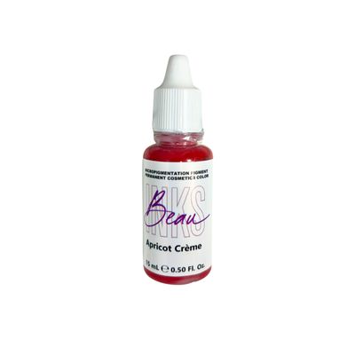 Professional Lip Pigment for Permanent Makeup (15ml) - Apricot Crme Permanent Lip Stain - Warm/Neutral Base Permanent Lipstick Pigment for Lip Tattoo or Liner - PMU Supplies for Stunning Lip Makeup