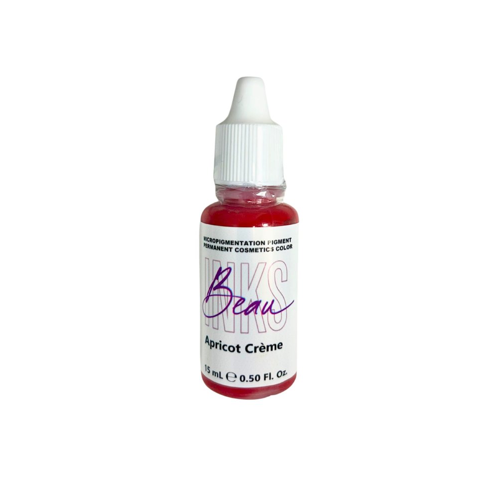 Professional Lip Pigment for Permanent Makeup (15ml) - Apricot Crme Permanent Lip Stain - Warm/Neutral Base Permanent Lipstick Pigment for Lip Tattoo or Liner - PMU Supplies for Stunning Lip Makeup