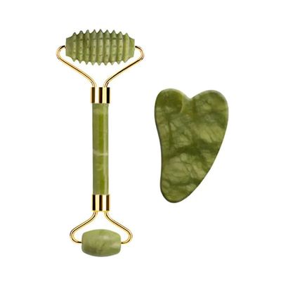 DNSBOND Facial Jade Roller Set for Face Guasha Stone Gouache Scraper Beauty Thin Face Lift Anti Wrinkle Care Tools,Type 04