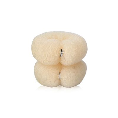 2PCS 20cm Donut Hair Bun Maker Ring Style DIY Hair Foam Ring Shaper Snap Roll Bun Tool for Women (Beige)