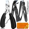 2026 Toenail Clippers for Thick Toenails for Seniors, Angled Head Large Toe Nail Clippers for Men with Wide Jaw Opening, Sharp Heavy Duty Fingernail Clipper Cutter with Catcher Long Handle view 1
