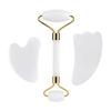 DNSBOND Face Roller Gua Sha Gouache Scraper Natural Amethyst Rose Jade Stones Roller and Guasha Set Facial Lift Skin Care Tools, Type 5 view 1
