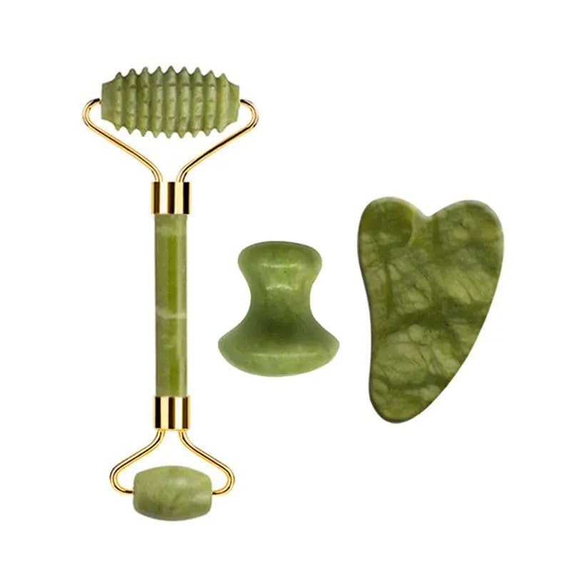 DNSBOND Facial Jade Roller Set for Face Guasha Stone Gouache Scraper Beauty Thin Face Lift Anti Wrinkle Care Tools,Type 02