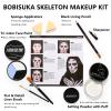 Halloween Skeleton Makeup, Complete Skull Makeup Kit Face Paint SFX Character Set, Professional Skeleton Make Up Kit for Costume Art Cosplay Dress-Up Party for Kids & Adults view 2