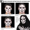 Halloween Skeleton Makeup, Complete Skull Makeup Kit Face Paint SFX Character Set, Professional Skeleton Make Up Kit for Costume Art Cosplay Dress-Up Party for Kids & Adults view 3