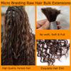 Human Braiding Hair Water Wave Bulk Human Hair for Braiding 100g No Weft #4 Medium Brown 20inch Wet and Wavy Curly Micro Human Braiding Hair for Boho Braids Bulk view 4