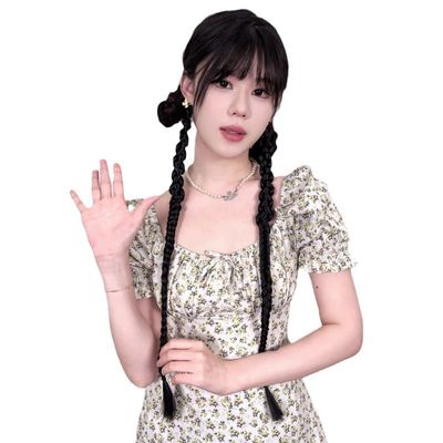 2PS Long Ponytail for Woman Boxing Braids Dreadlocks 60cm/24inch Synthetic Hair Extension (Dark brown)