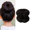 2PCS 20cm Donut Ring Style Bun Maker - DIY Hair Foam Ring Shaper Snap Roll Bun Tool for Women(Black) view 1