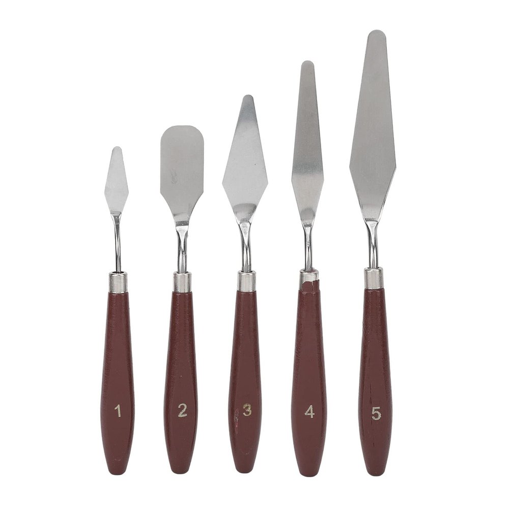 5 Pcs Wax Spatulas Multifunction Cake Icing Spatula Mixing Scraper For Decorating Baking Cosmetics Foot Care Craft Pen Body Hair Removal