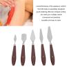 5 Pcs Wax Spatulas Multifunction Cake Icing Spatula Mixing Scraper For Decorating Baking Cosmetics Foot Care Craft Pen Body Hair Removal view 2