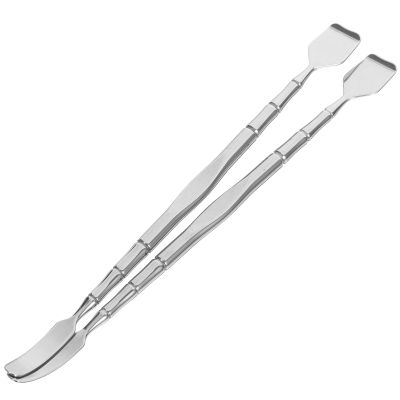 Healvian 2Pcs Stainless Steel Blackhead Spatula Tool for Face Pore Scraper and Facial Pore Extractor with Skin Scrubber for Comedone and Whitehead Removal