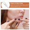 Healvian 2Pcs Stainless Steel Blackhead Spatula Tool for Face Pore Scraper and Facial Pore Extractor with Skin Scrubber for Comedone and Whitehead Removal view 4