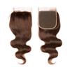 Chocolate Brown 4# Closure 4x4 Free Part Body Wave Closure Brazilian Human Hair Extensions Preplucked Bleached Knots Sew In Weave Virgin Hair Lace Front Closure For Women Wet And Wavy 16 Inch view 2