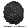 Afro Curl Toupee for Black Men Human Hair Swiss Lace Hair Units for Black Men Hair System Bleached Knot Natural Hairline African American Hairpiece 16MM Afro Wave#1B Off Black 8x10 view 2