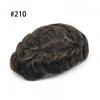 Toupee For Men Hair System French Lace Men Toupee European Human Hairpiece Finemono Hair Replacement For Men (#210 2# DARKEST BROWN WITH 10% SYNTHETIC GREY, 8x10''-120% Medium Light to Medium Density) view 2